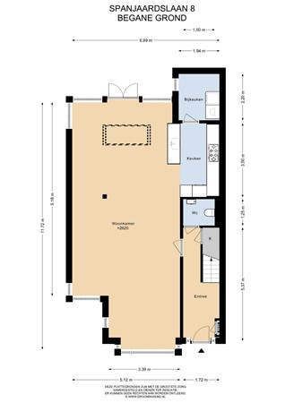 Floorplan - Spanjaardslaan 8, 2352 AK Leiderdorp